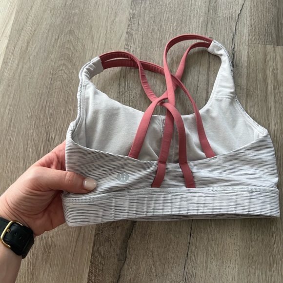 Lululemon Energy Bra Gray and Rose size 2 - Picture 2 of 5